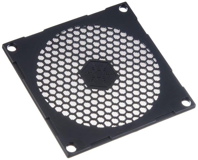 SilverStone Technology FF81 80mm Standard Fan Filter with Honeycomb Grille, black, SST-FF81B - Image 1
